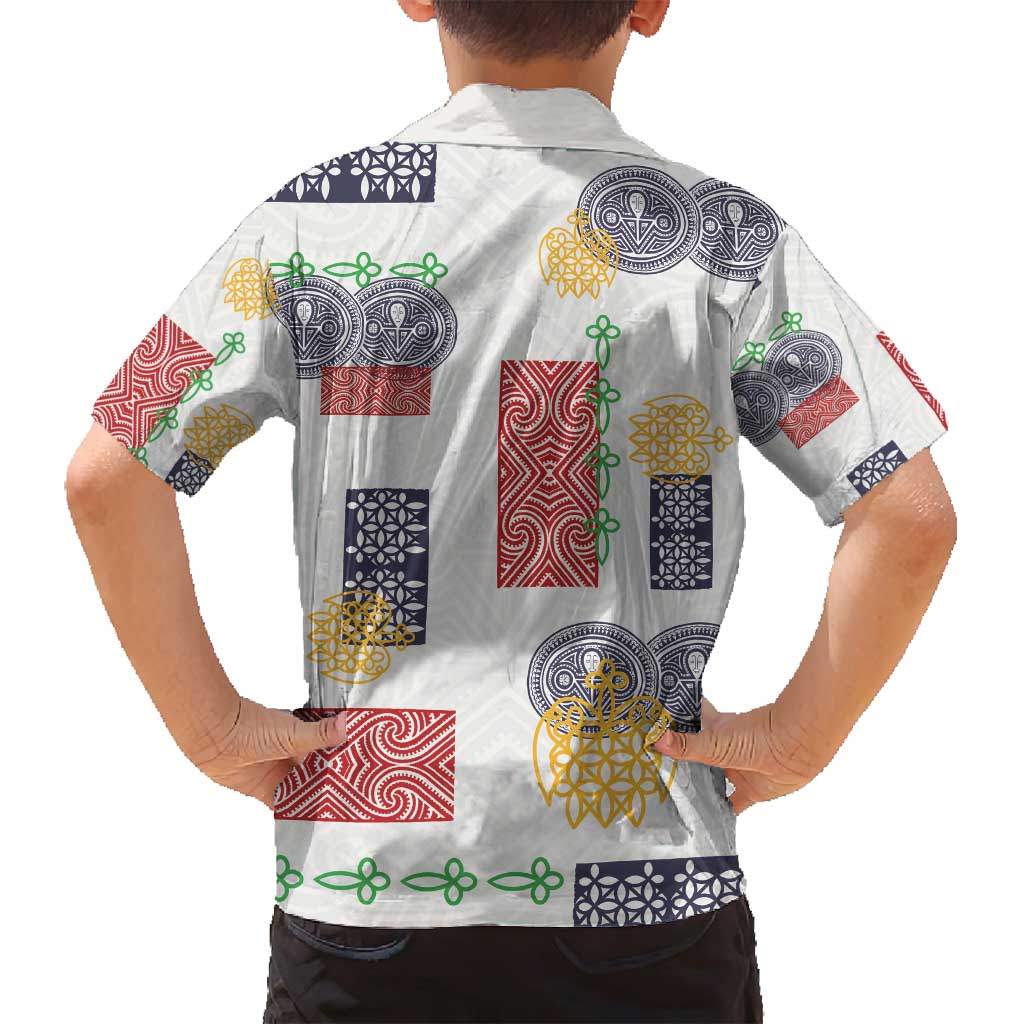 Vintage Lapita Family Matching Off Shoulder Short Dress and Hawaiian Shirt Iconic Double Face Pattern