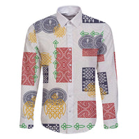 Vintage Lapita Family Matching Off Shoulder Short Dress and Hawaiian Shirt Iconic Double Face Pattern