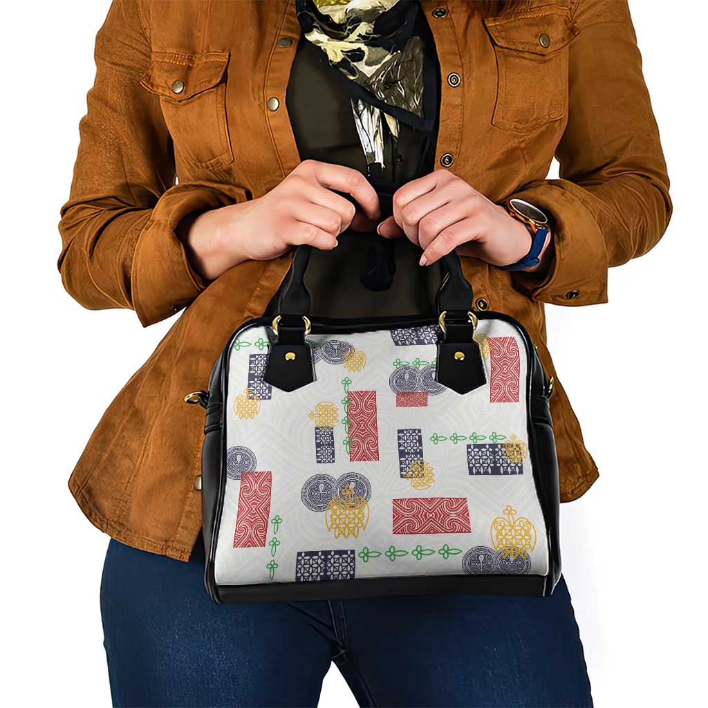 Vintage Lapita Shoulder Handbag Iconic Double Face Pattern