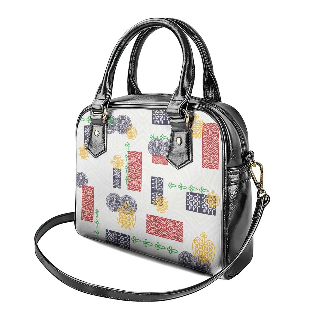 Vintage Lapita Shoulder Handbag Iconic Double Face Pattern
