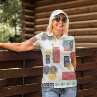 Vintage Lapita Women Polo Shirt Iconic Double Face Pattern