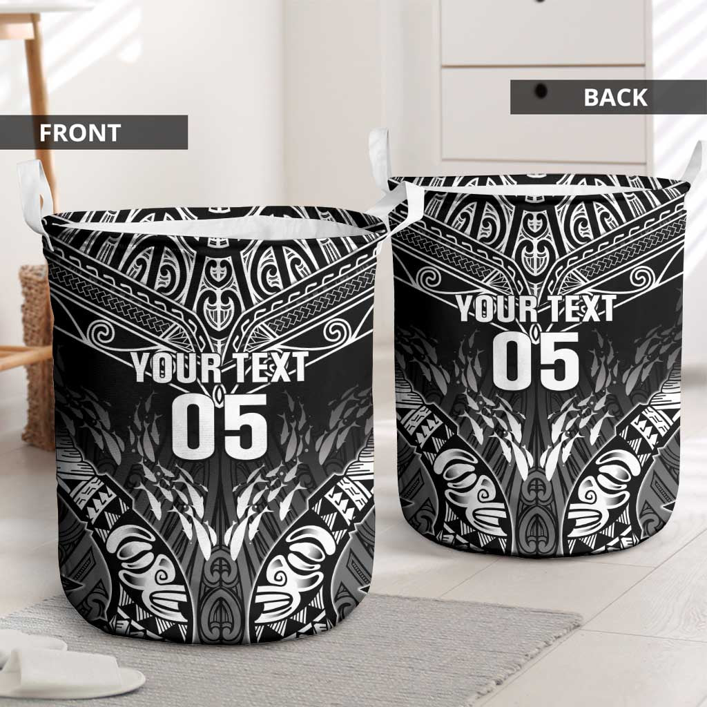 Custom New Zealand Fishing Laundry Basket Aotearoa Maori Koru LT05 - Polynesian Pride
