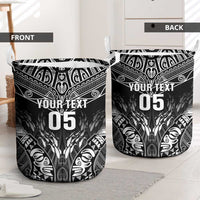 Custom New Zealand Fishing Laundry Basket Aotearoa Maori Koru LT05 - Polynesian Pride