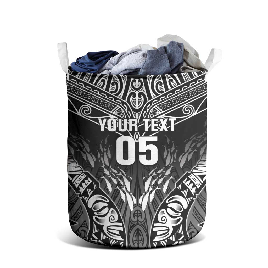 Custom New Zealand Fishing Laundry Basket Aotearoa Maori Koru LT05 - Polynesian Pride