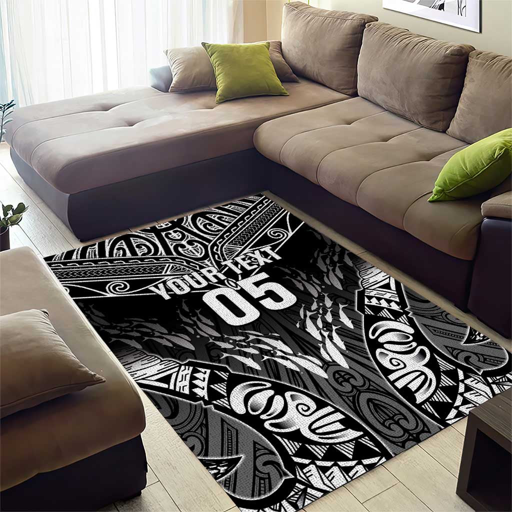 Custom New Zealand Fishing Area Rug Aotearoa Maori Koru - Polynesian Pride