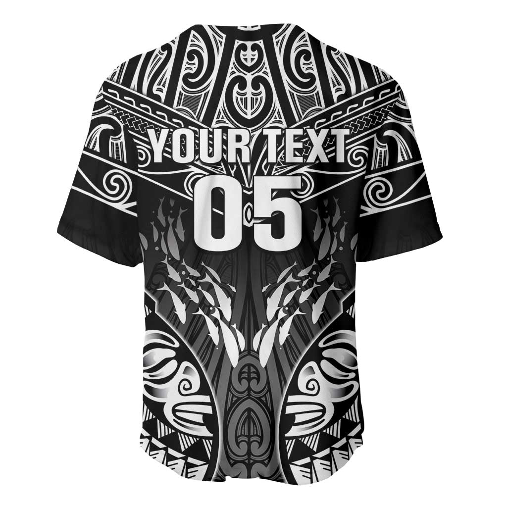 Custom New Zealand Fishing Baseball Jersey Aotearoa Maori Koru - Polynesian Pride