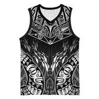 Custom New Zealand Fishing Basketball Jersey Aotearoa Maori Koru LT05 Unisex Black - Polynesian Pride