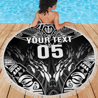 Custom New Zealand Fishing Beach Blanket Aotearoa Maori Koru LT05 - Polynesian Pride