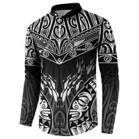 Custom New Zealand Fishing Button Sweatshirt Aotearoa Maori Koru LT05 - Polynesian Pride
