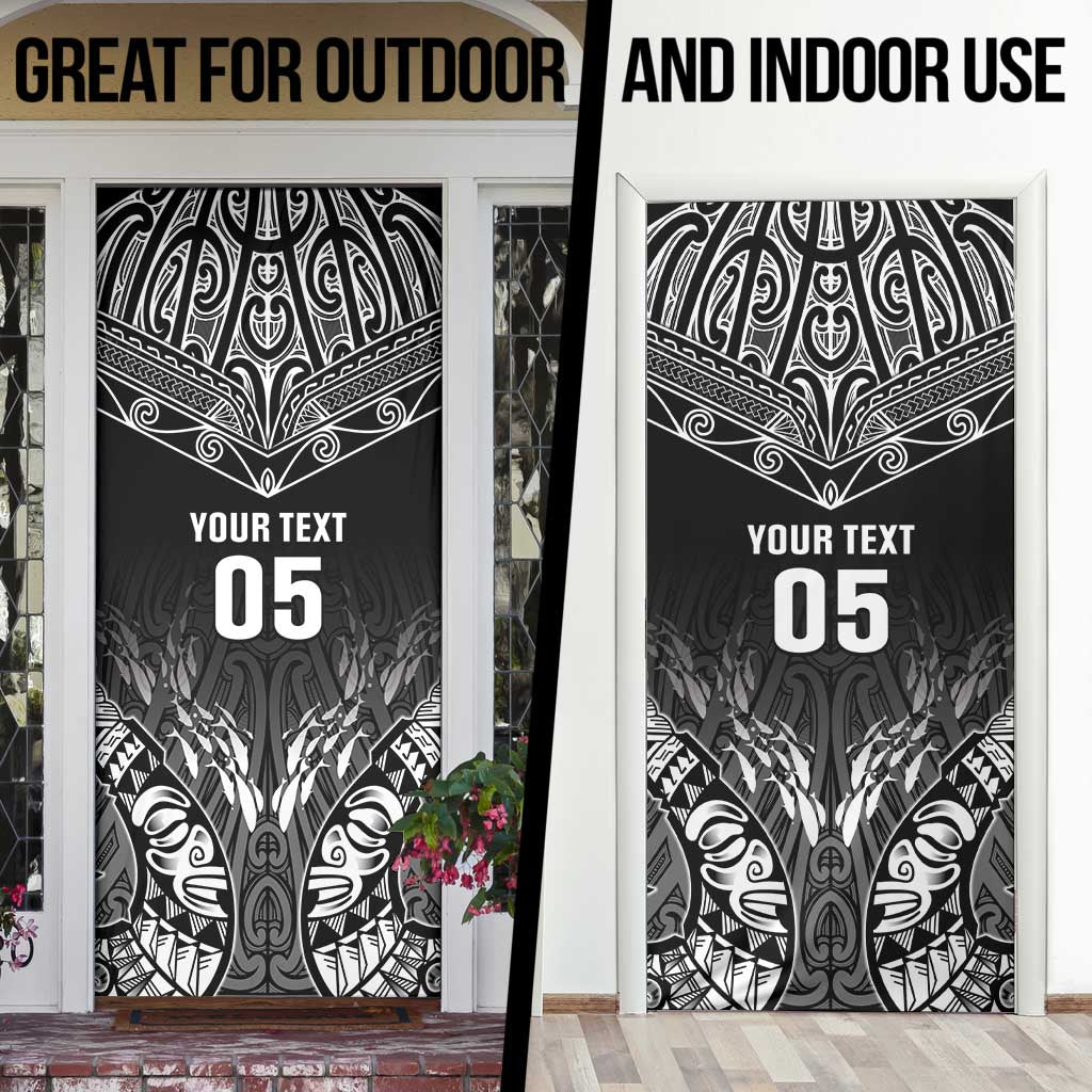 Custom New Zealand Fishing Door Cover - Aotearoa Maori Koru LT05 - Polynesian Pride