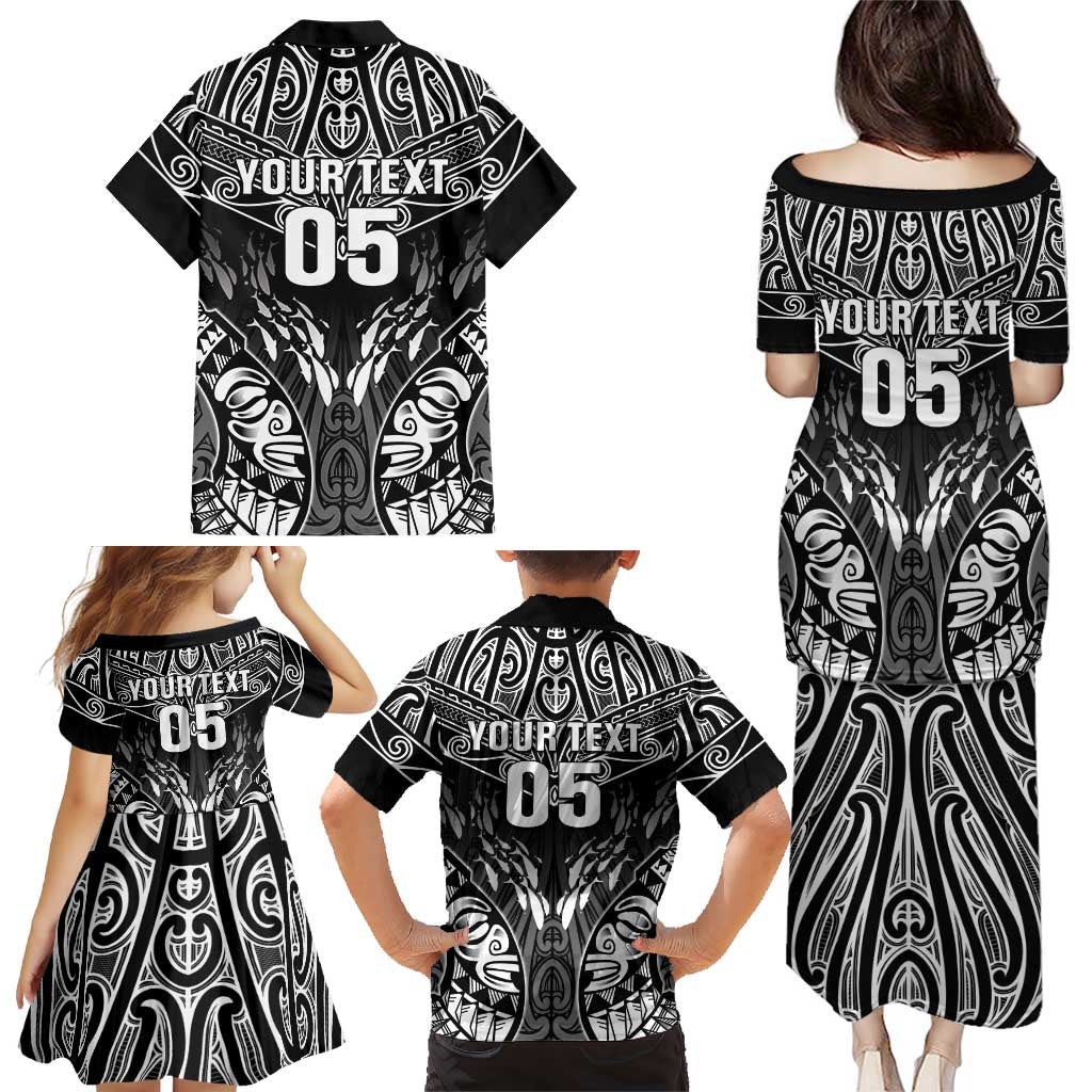 Custom New Zealand Fishing Family Matching Puletasi and Hawaiian Shirt Aotearoa Maori Koru LT05 - Polynesian Pride