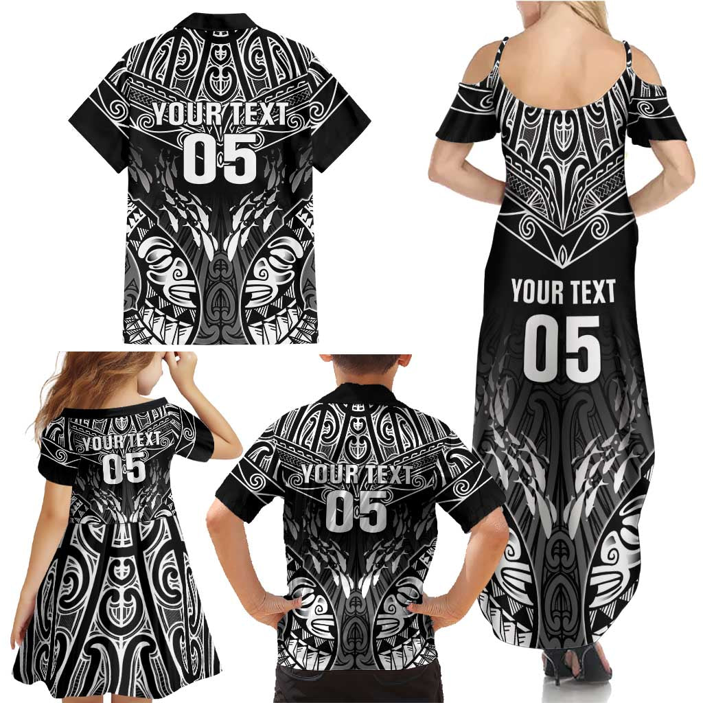 Custom New Zealand Fishing Family Matching Summer Maxi Dress and Hawaiian Shirt Aotearoa Maori Koru LT05 - Polynesian Pride