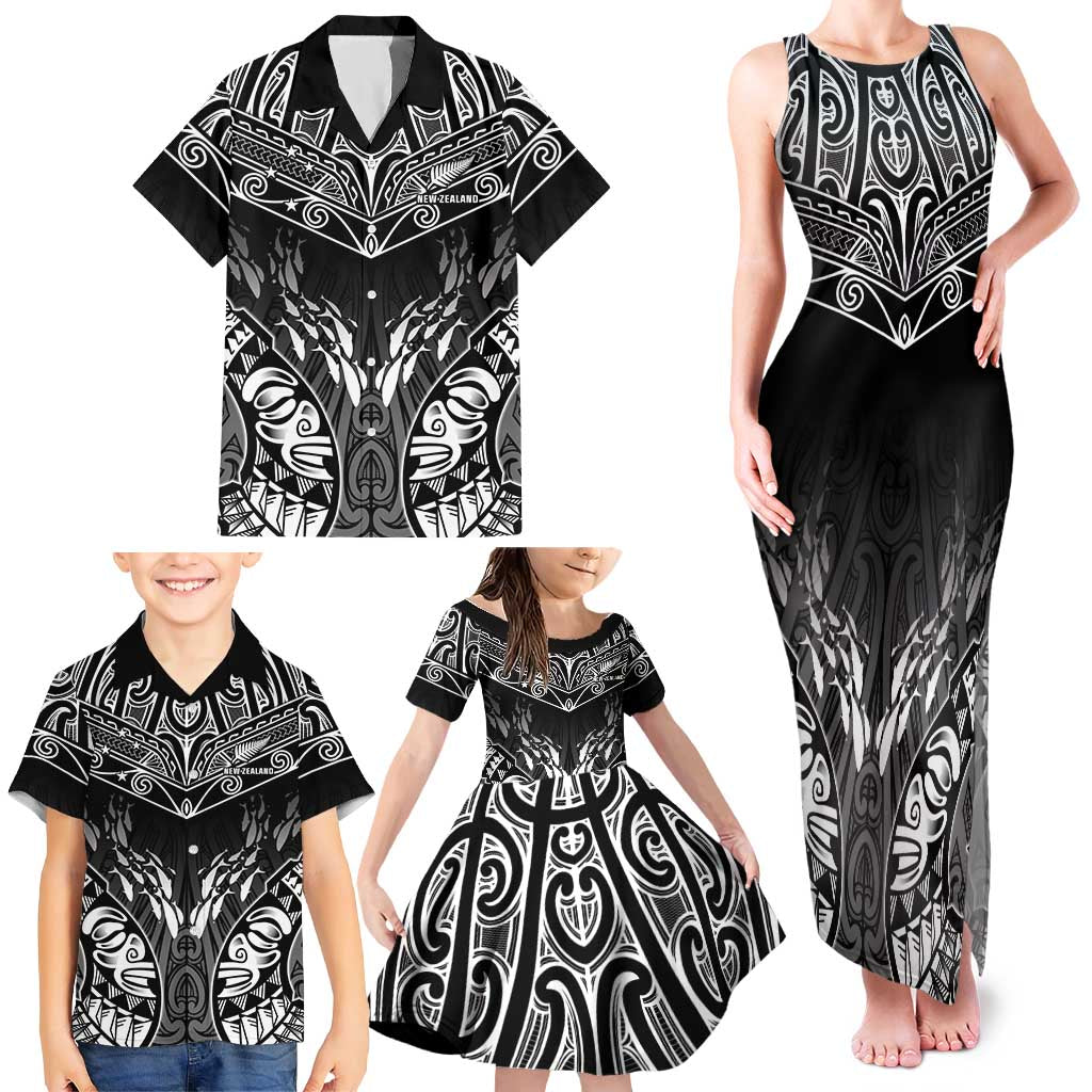 Custom New Zealand Fishing Family Matching Tank Maxi Dress and Hawaiian Shirt Aotearoa Maori Koru LT05 - Polynesian Pride