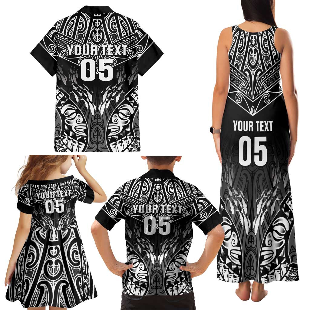 Custom New Zealand Fishing Family Matching Tank Maxi Dress and Hawaiian Shirt Aotearoa Maori Koru LT05 - Polynesian Pride