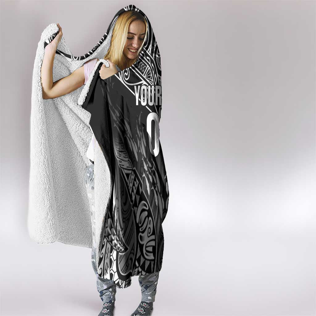 Custom New Zealand Fishing Hooded Blanket Aotearoa Maori Koru - Polynesian Pride