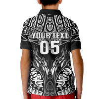 Custom New Zealand Fishing Kid Polo Shirt Aotearoa Maori Koru LT05 - Polynesian Pride