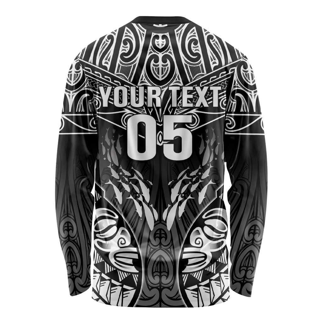 Custom New Zealand Fishing Long Sleeve Shirt Aotearoa Maori Koru LT05 - Polynesian Pride