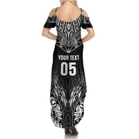 Custom New Zealand Fishing Summer Maxi Dress Aotearoa Maori Koru LT05 - Polynesian Pride