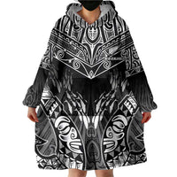 Custom New Zealand Fishing Wearable Blanket Hoodie Aotearoa Maori Koru LT05 - Polynesian Pride