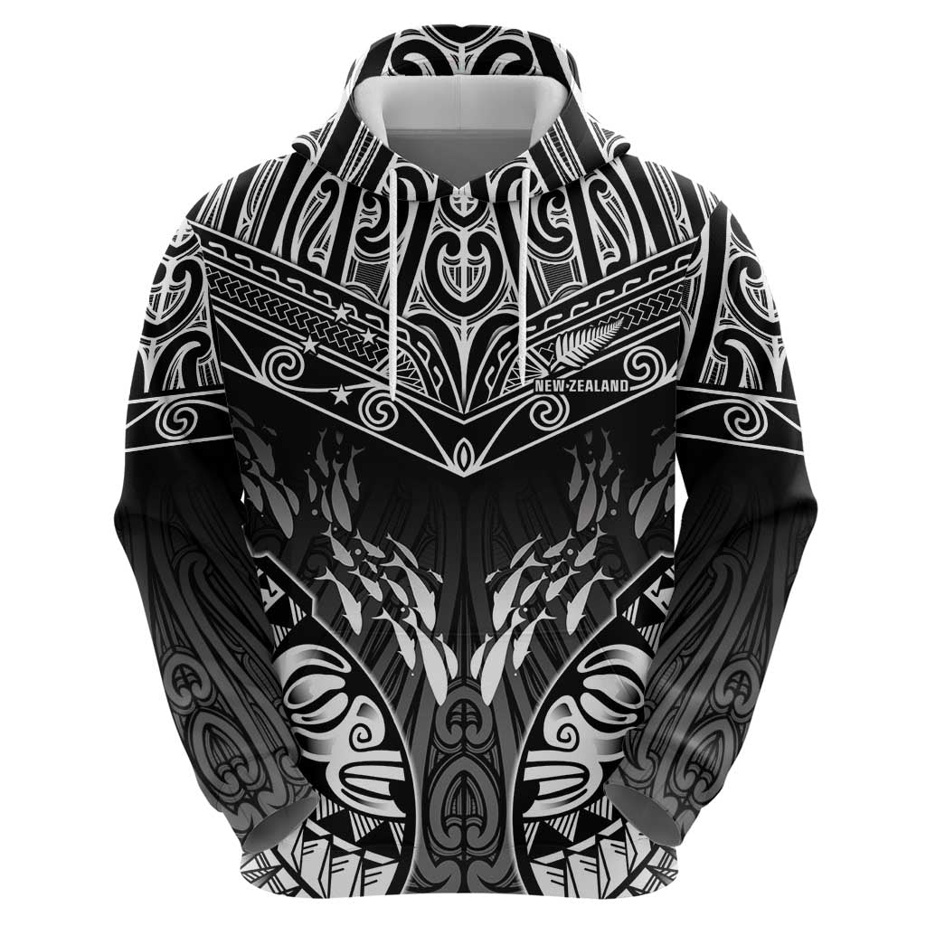 Custom New Zealand Fishing Zip Hoodie Aotearoa Maori Koru LT05 - Polynesian Pride