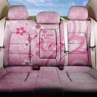 Memorial Pink Breast Cancer Awareness Back Car Seat Cover Plumeria Floral Tribal Pattern LT05 One Size Pink - Polynesian Pride