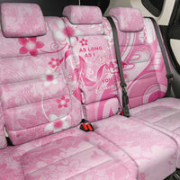 Memorial Pink Breast Cancer Awareness Back Car Seat Cover Plumeria Floral Tribal Pattern LT05 - Polynesian Pride