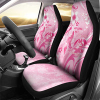Memorial Pink Breast Cancer Awareness Car Seat Cover Plumeria Floral Tribal Pattern LT05 - Polynesian Pride