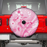 Memorial Pink Breast Cancer Awareness Spare Tire Cover Plumeria Floral Tribal Pattern LT05 - Polynesian Pride