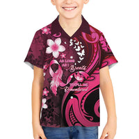 Personalised Memorial Breast Cancer Awareness Hawaiian Shirt Plumeria Floral Tribal Pattern LT05 - Polynesian Pride