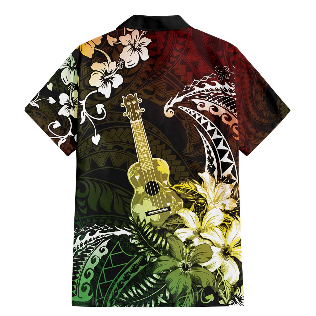 Hawaii Ukulele Family Matching Mermaid Dress and Hawaiian Shirt Polynesian Pattern Mix Hibiscus Reggae Version LT05 - Polynesian Pride