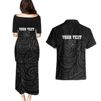 Custom New Zealand Marathon Couples Matching Puletasi and Hawaiian Shirt Maori Style LT05 - Polynesian Pride