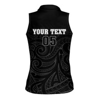 Custom New Zealand Marathon Women Sleeveless Polo Shirt Maori Style LT05 - Polynesian Pride