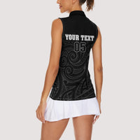 Custom New Zealand Marathon Women Sleeveless Polo Shirt Maori Style LT05 - Polynesian Pride
