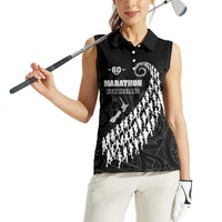Custom New Zealand Marathon Women Sleeveless Polo Shirt Maori Style LT05 - Polynesian Pride