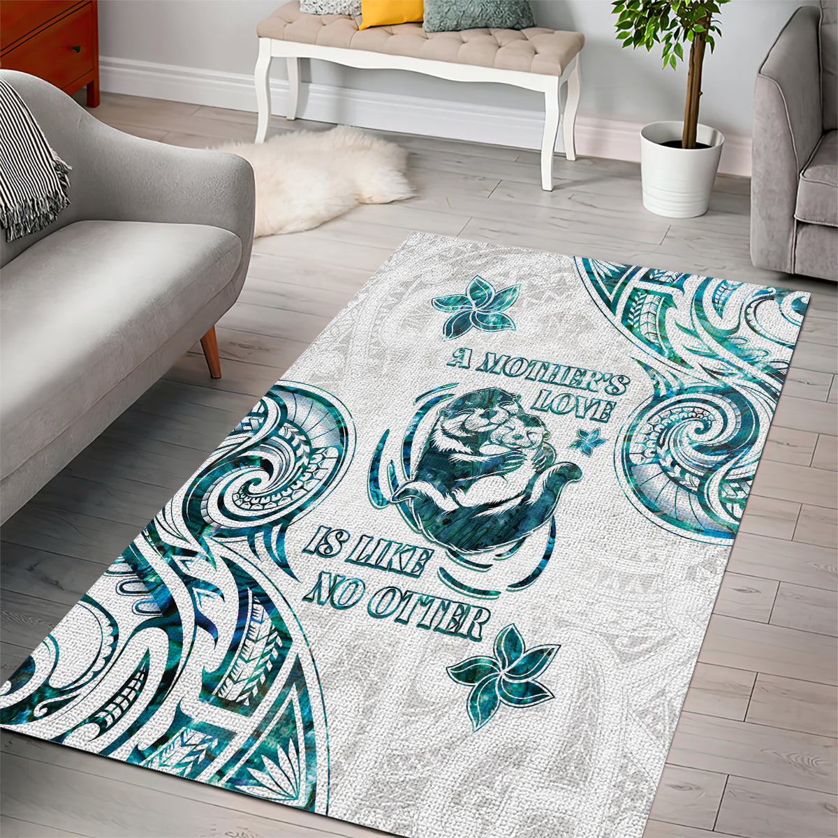 New Zealand Aotearoa Hari Ra Mama Area Rug A Mother's Love Is Like No Otter LT05 - Polynesian Pride