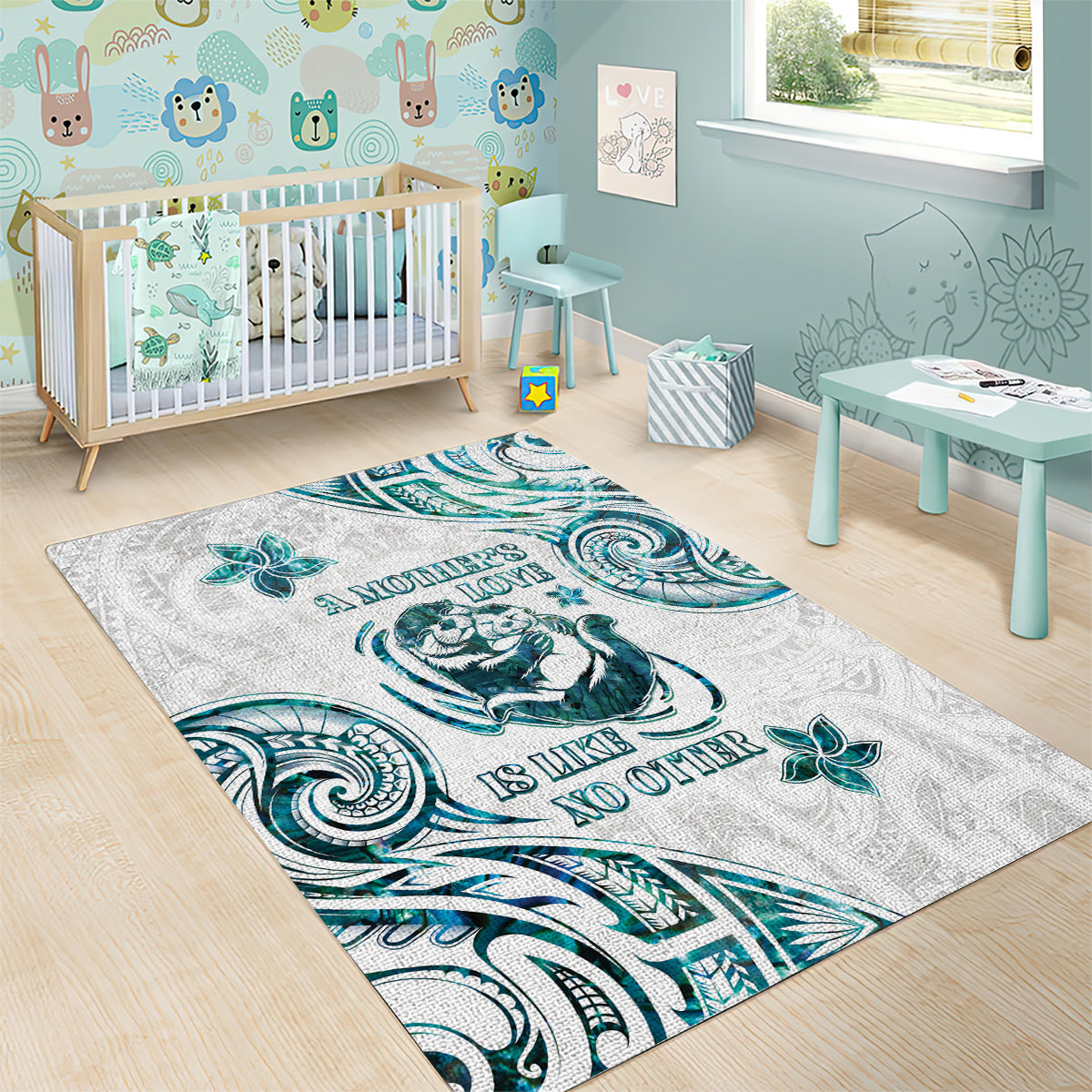 New Zealand Aotearoa Hari Ra Mama Area Rug A Mother's Love Is Like No Otter LT05 - Polynesian Pride