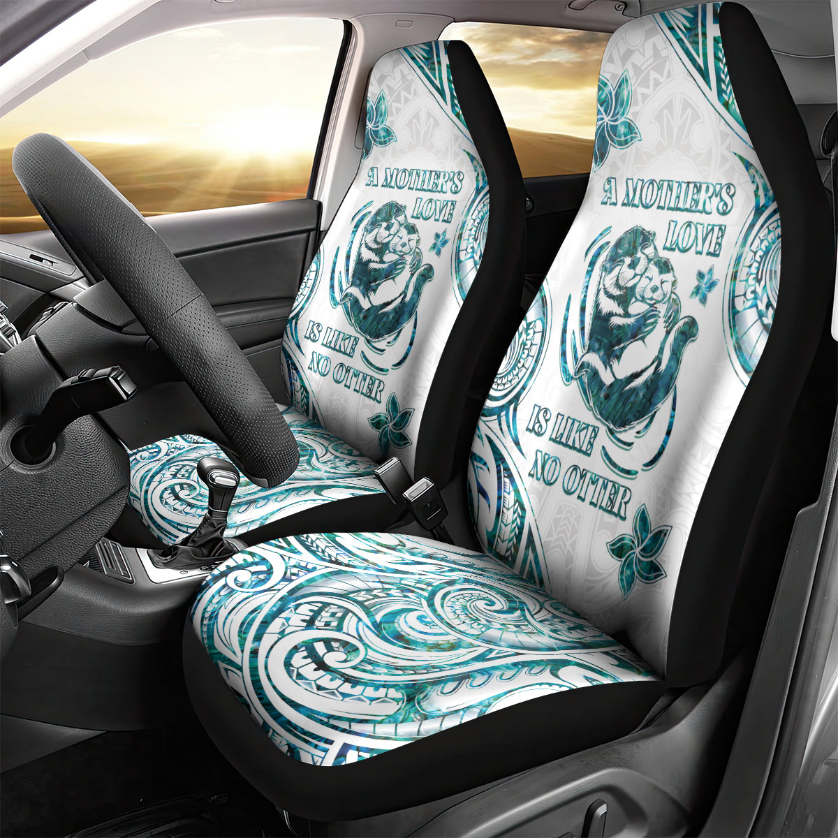 New Zealand Aotearoa Hari Ra Mama Car Seat Cover A Mother's Love Is Like No Otter LT05 - Polynesian Pride
