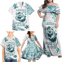 New Zealand Aotearoa Hari Ra Mama Family Matching Off Shoulder Maxi Dress and Hawaiian Shirt A Mother's Love Is Like No Otter LT05 - Polynesian Pride