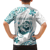 New Zealand Aotearoa Hari Ra Mama Family Matching Short Sleeve Bodycon Dress and Hawaiian Shirt A Mother's Love Is Like No Otter LT05 - Polynesian Pride