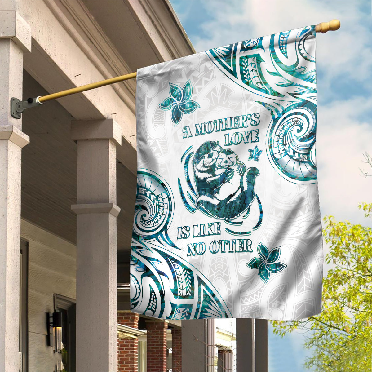 New Zealand Aotearoa Hari Ra Mama Garden Flag A Mother's Love Is Like No Otter LT05 House Flag White - Polynesian Pride