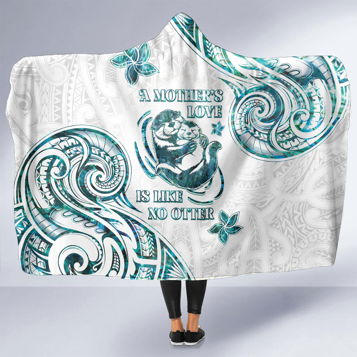 New Zealand Aotearoa Hari Ra Mama Hooded Blanket A Mother's Love Is Like No Otter LT05 - Polynesian Pride