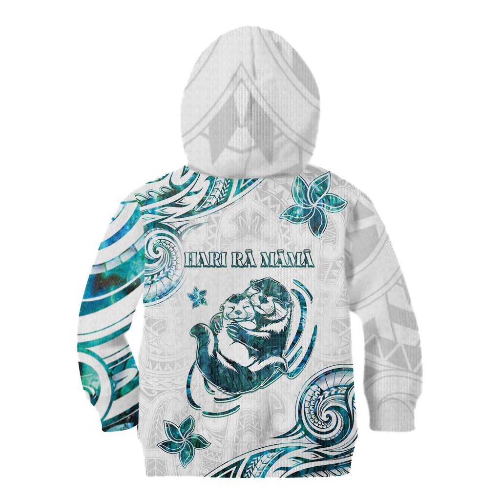New Zealand Aotearoa Hari Ra Mama Kid Hoodie A Mother's Love Is Like No Otter LT05 - Polynesian Pride