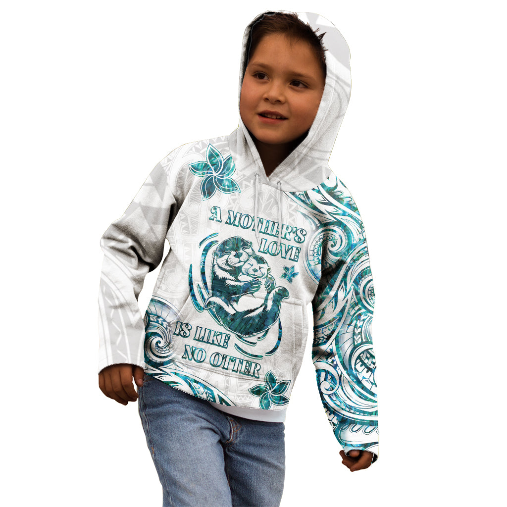 New Zealand Aotearoa Hari Ra Mama Kid Hoodie A Mother's Love Is Like No Otter LT05 - Polynesian Pride