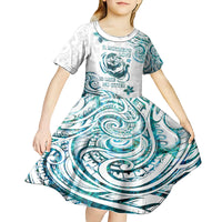 New Zealand Aotearoa Hari Ra Mama Kid Short Sleeve Dress A Mother's Love Is Like No Otter LT05 - Polynesian Pride