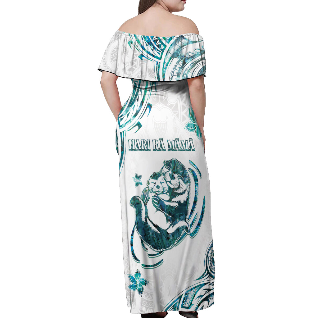 New Zealand Aotearoa Hari Ra Mama Off Shoulder Maxi Dress A Mother's Love Is Like No Otter LT05 - Polynesian Pride