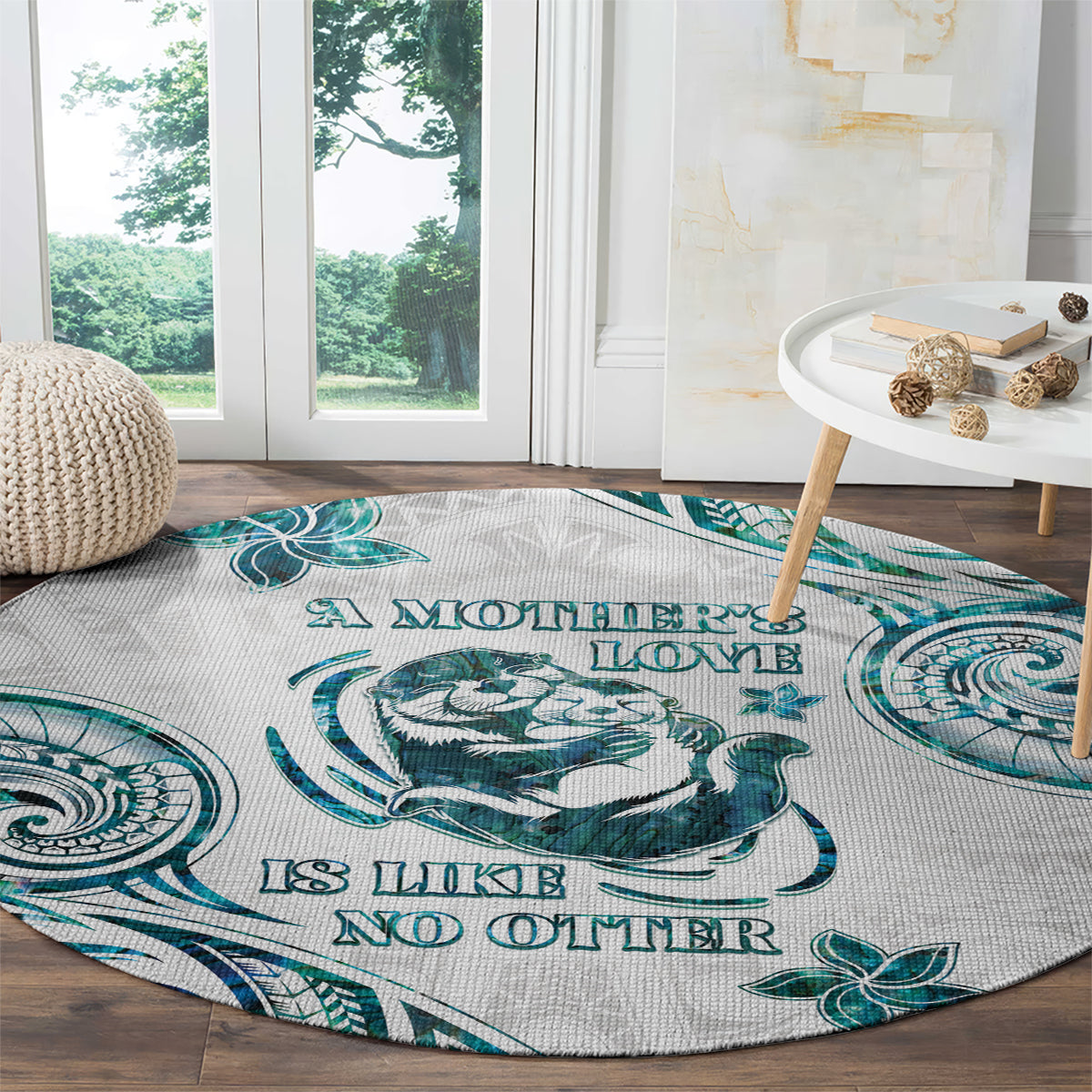 New Zealand Aotearoa Hari Ra Mama Round Carpet A Mother's Love Is Like No Otter LT05 - Polynesian Pride
