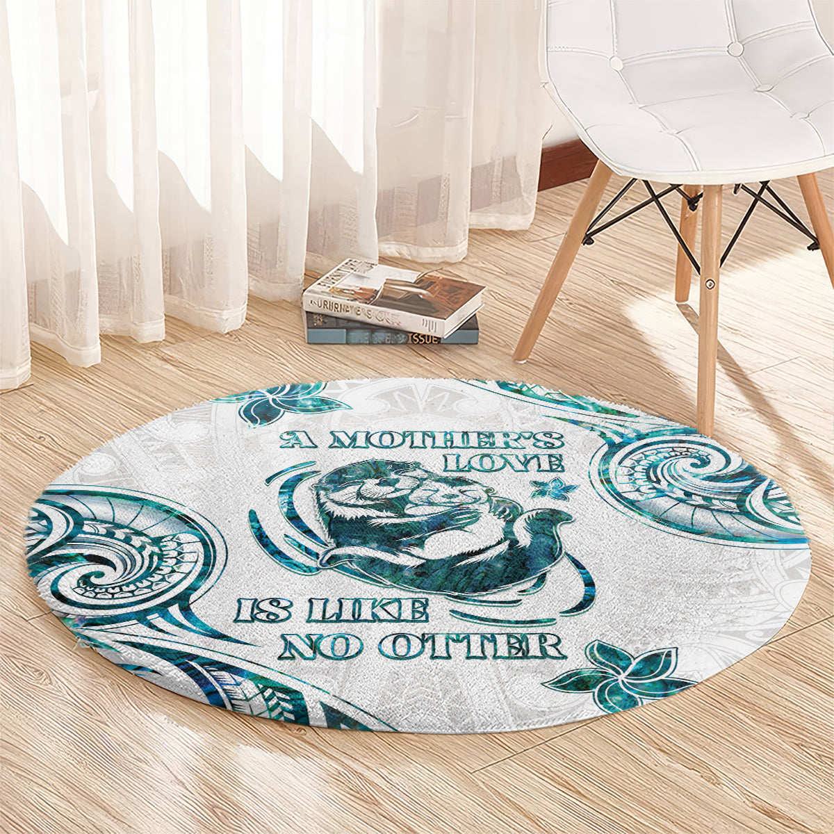 New Zealand Aotearoa Hari Ra Mama Round Carpet A Mother's Love Is Like No Otter LT05 - Polynesian Pride