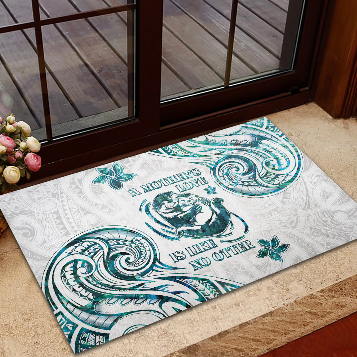 New Zealand Aotearoa Hari Ra Mama Rubber Doormat A Mother's Love Is Like No Otter LT05 - Polynesian Pride