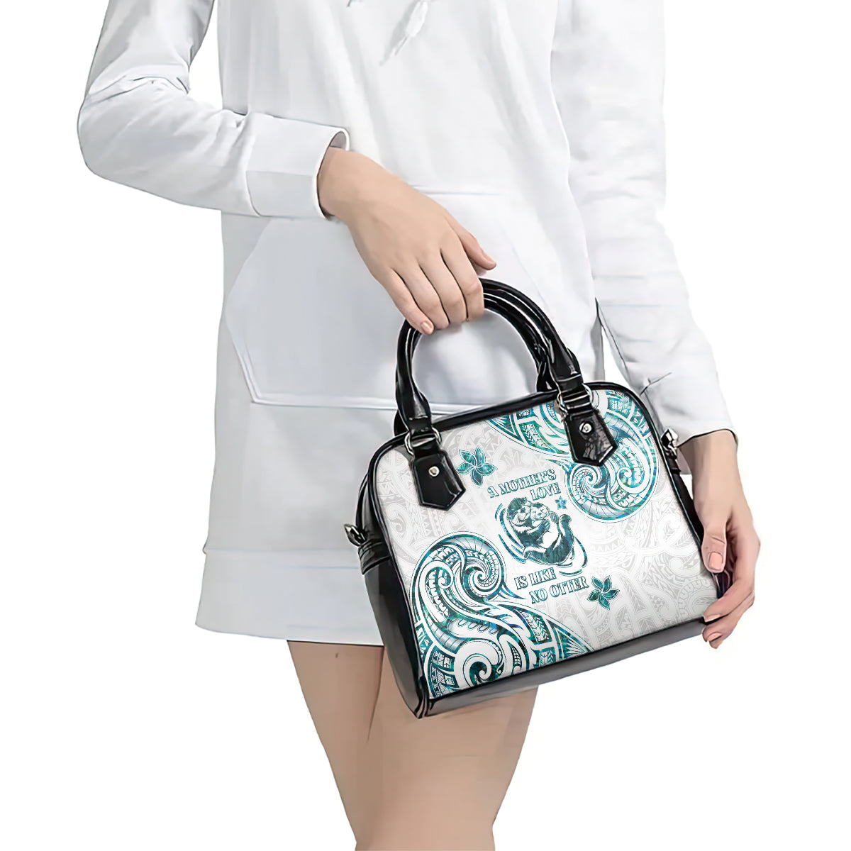 New Zealand Aotearoa Hari Ra Mama Shoulder Handbag A Mother's Love Is Like No Otter LT05 - Polynesian Pride
