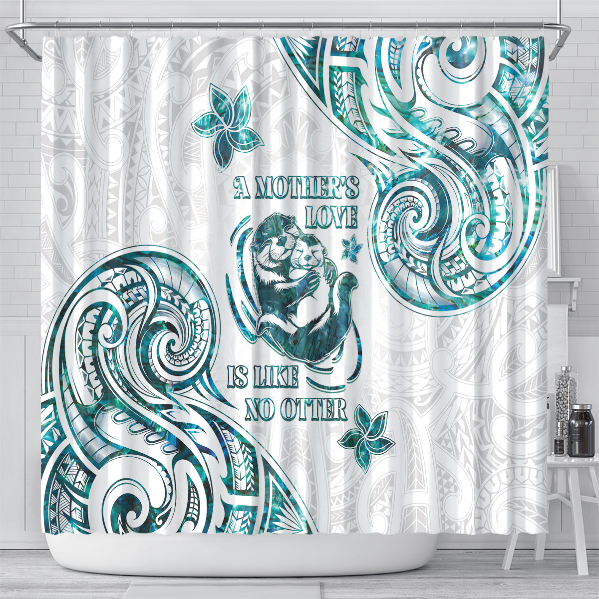 New Zealand Aotearoa Hari Ra Mama Shower Curtain A Mother's Love Is Like No Otter LT05 - Polynesian Pride